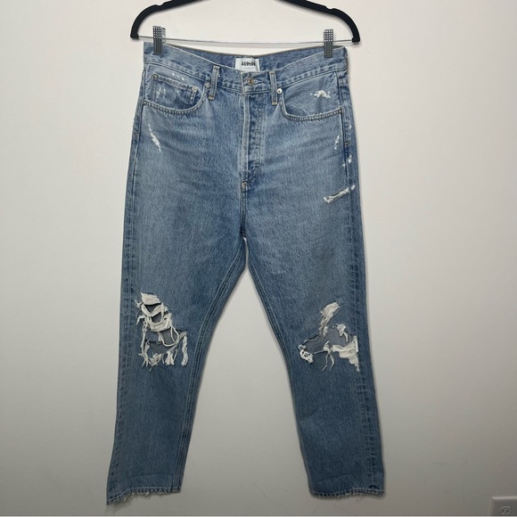 Agolde 90's Mid Rise Loose Jeans in Fall Out 27 - Picture 3 of 9
